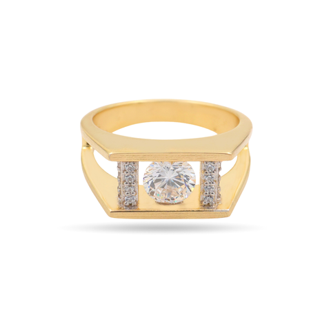 Nora Gold Plated Round Lab Grown Diamond Ring