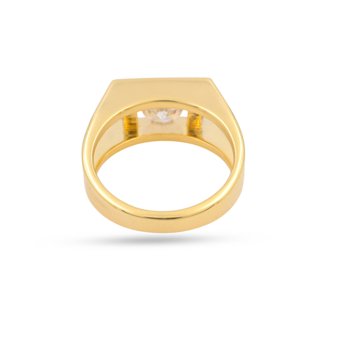 Nora Gold Plated Round Lab Grown Diamond Ring