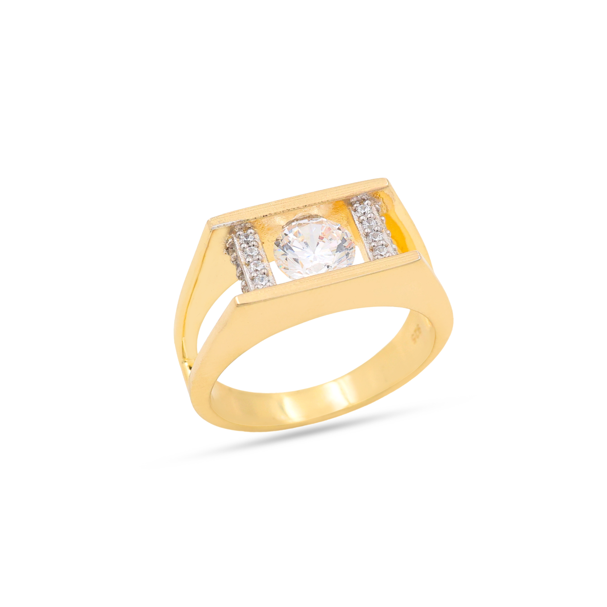 Nora Gold Plated Round Lab Grown Diamond Ring