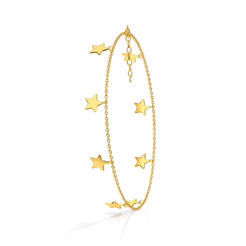 Aela Silver Star Anklet