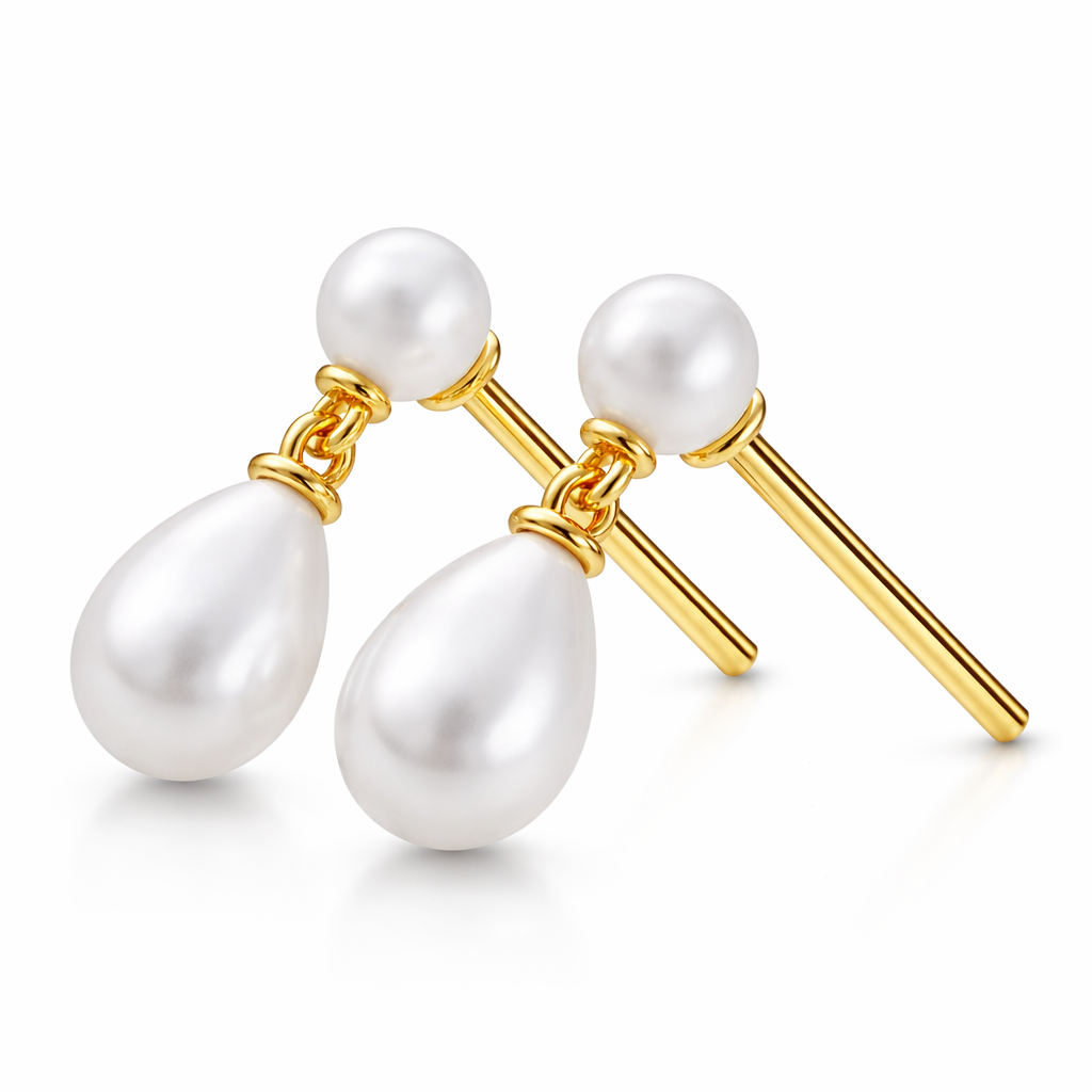 Ayla Silver Pearl Earrings