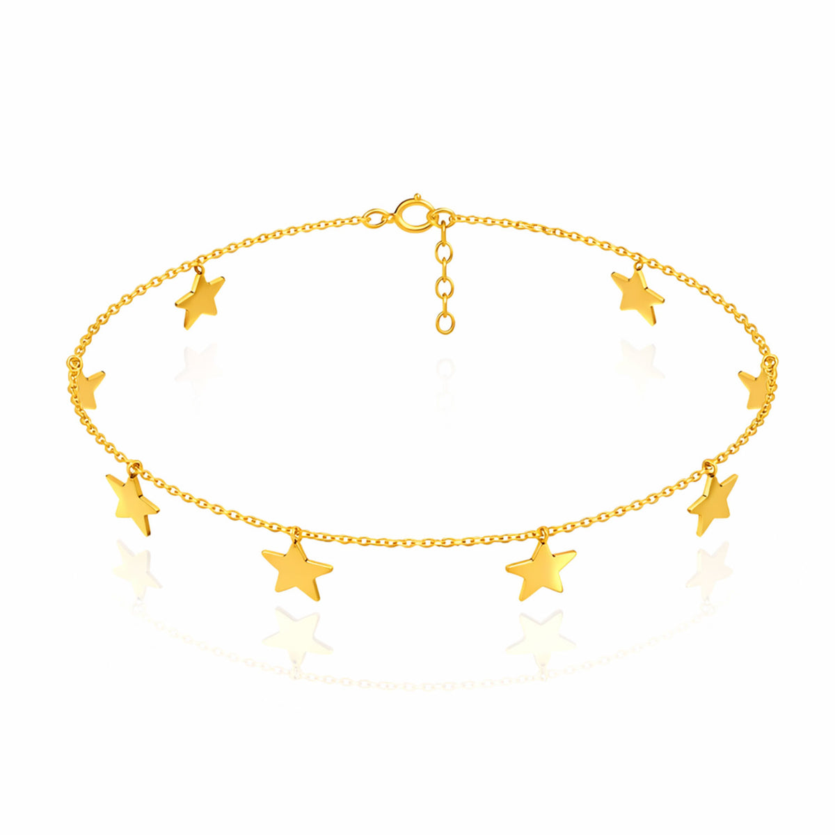 Aela Silver Star Anklet