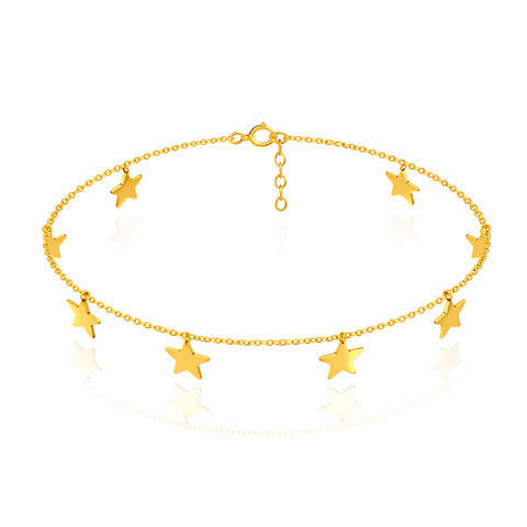 Aela Silver Star Anklet