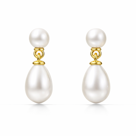 Ayla Silver Pearl Earrings