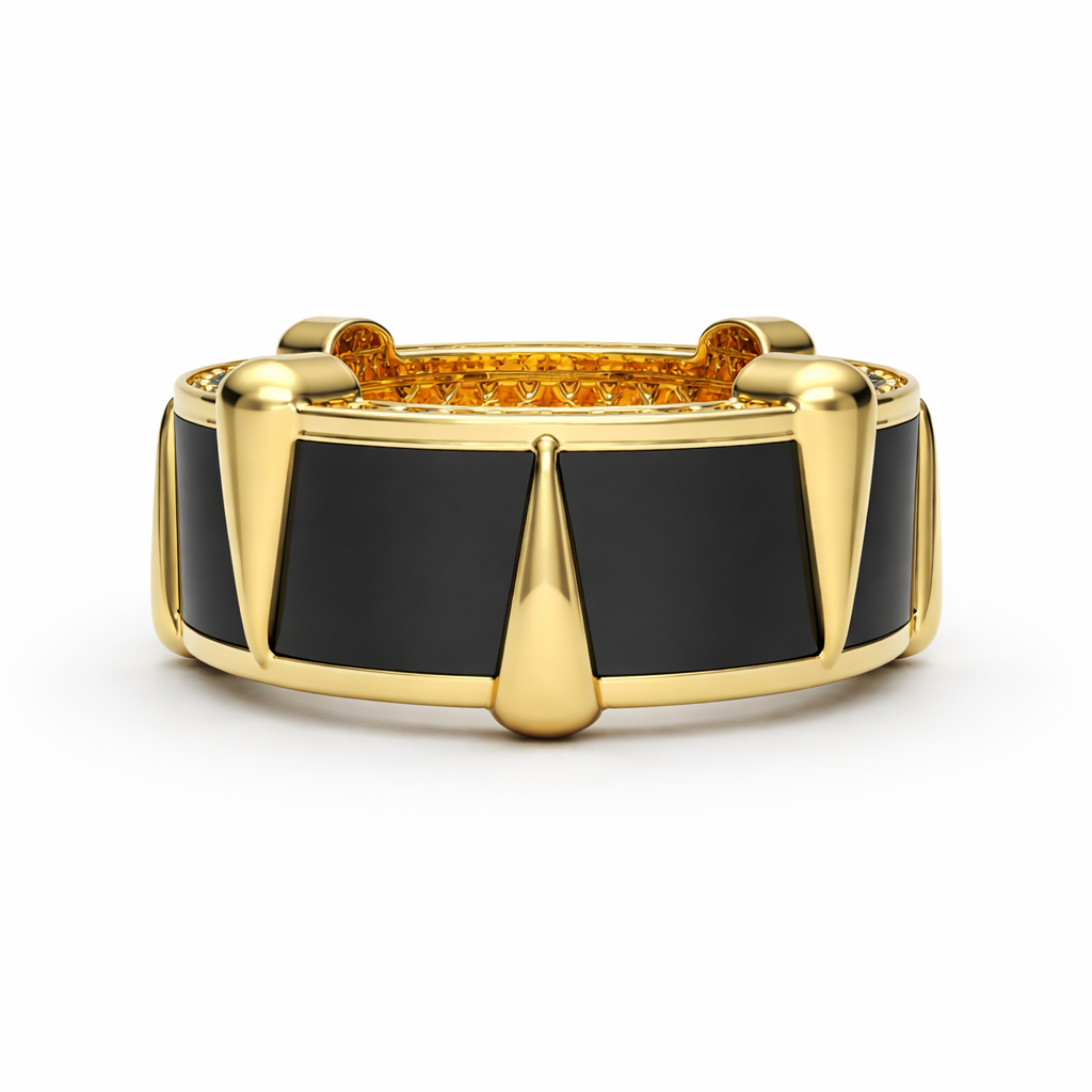 Cruz Silver Enamel Adjustable Ring