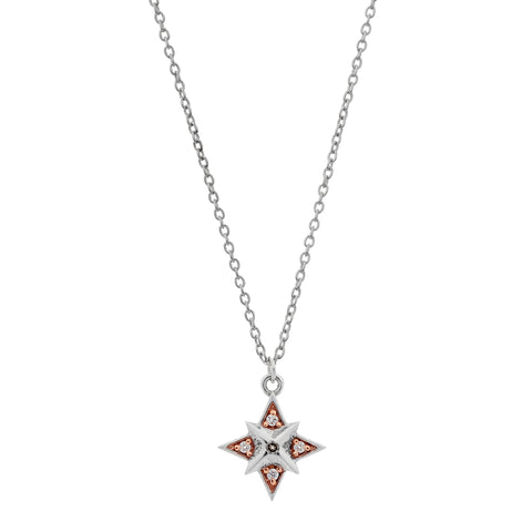 Ella Sterling Silver White Cubic Zirconia Star Necklace