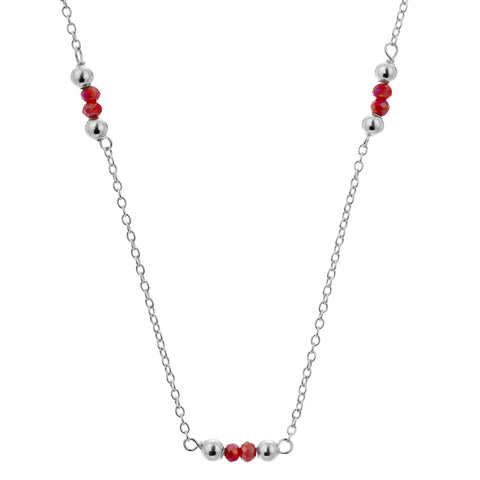 Anna Silver Crystal Necklace