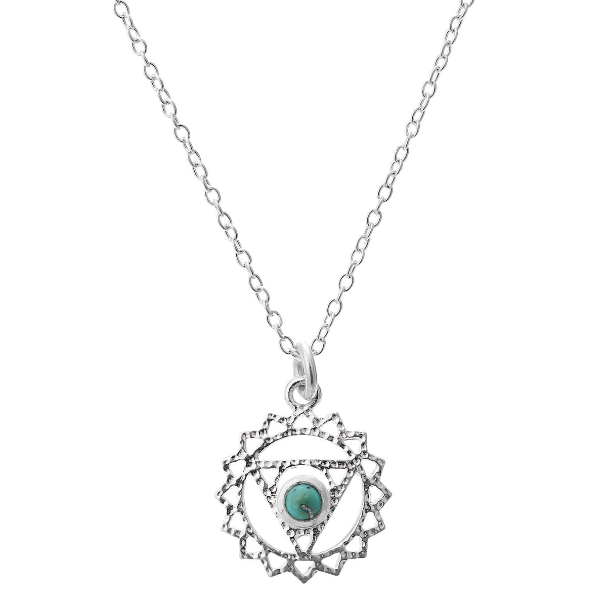 Finn Sterling Silver Turquoise Vishuddha Chakra Pendant