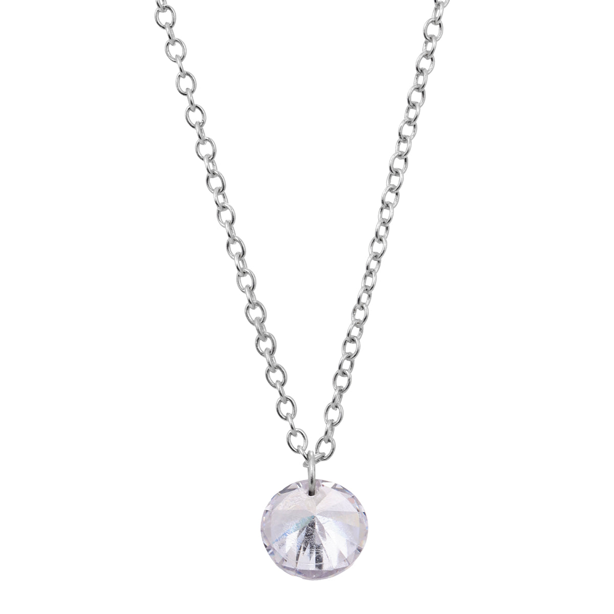 Sia Sterling Silver White Cubic Zirconia Necklace