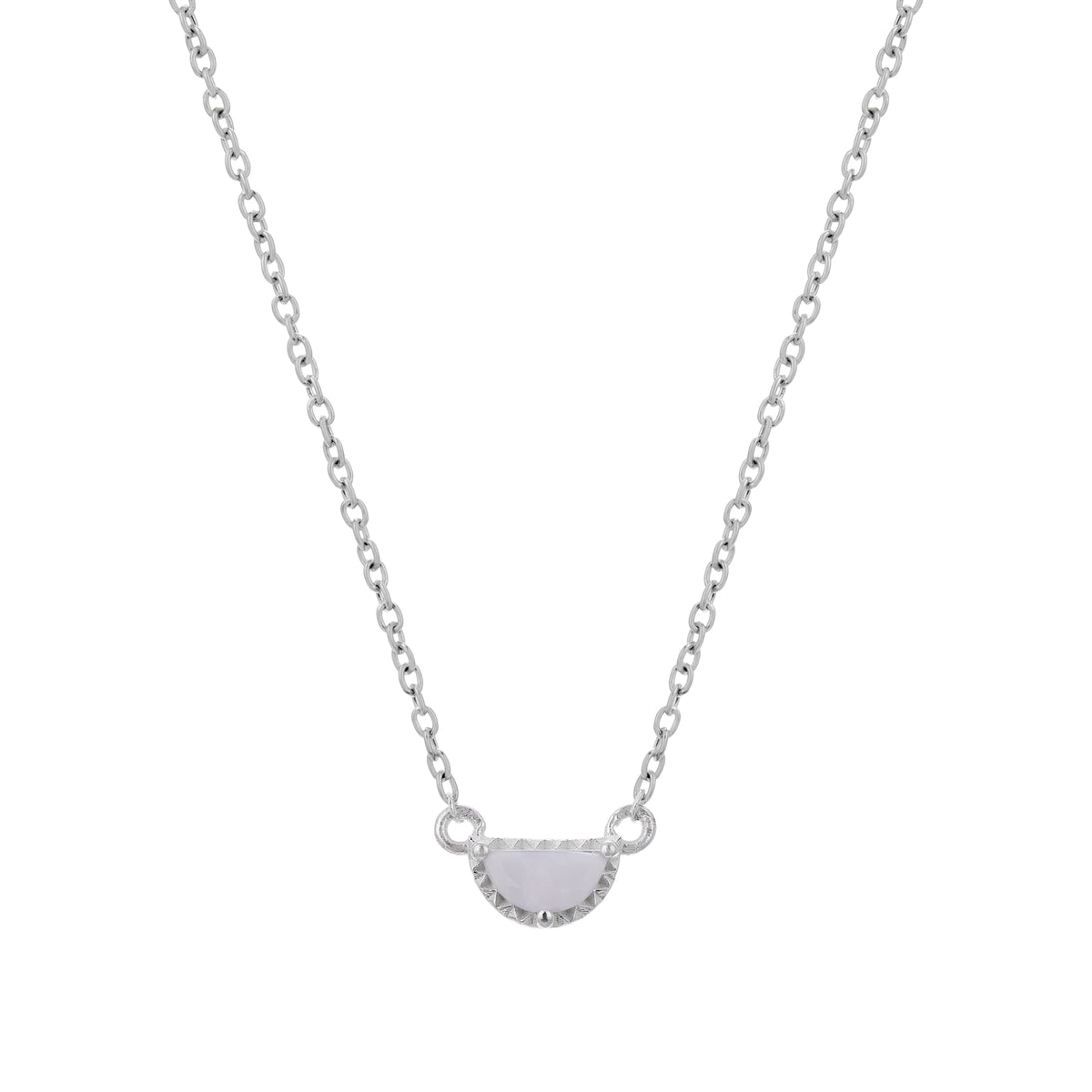 Mia Sterling Silver Blue Lace Chalcedony Necklace
