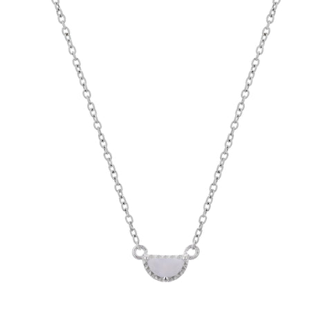 Mia Sterling Silver Blue Lace Chalcedony Necklace