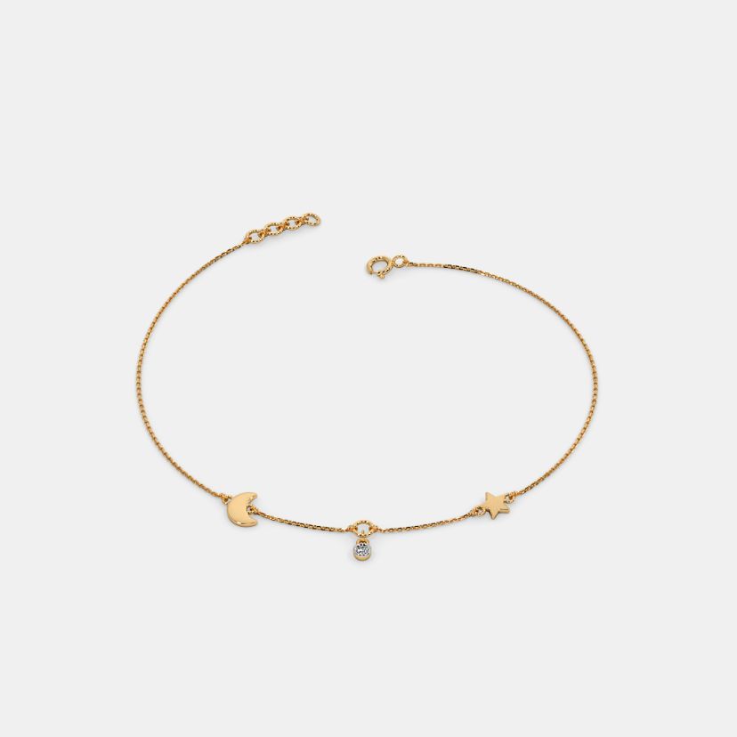 Lucy Sterling Silver Gold Plated Anklets