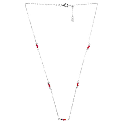 Anna Silver Crystal Necklace