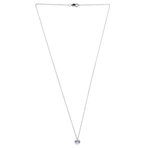 Sia Sterling Silver White Cubic Zirconia Necklace
