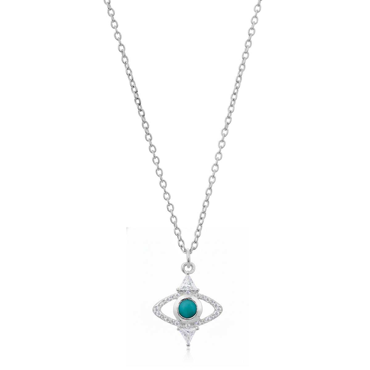 Zoe Sterling Silver Eye Necklace