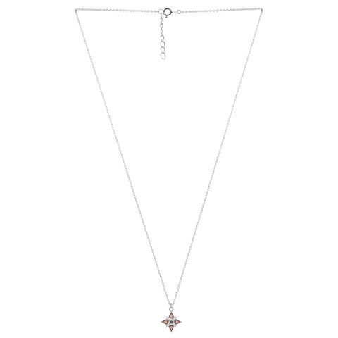 Ella Sterling Silver White Cubic Zirconia Star Necklace