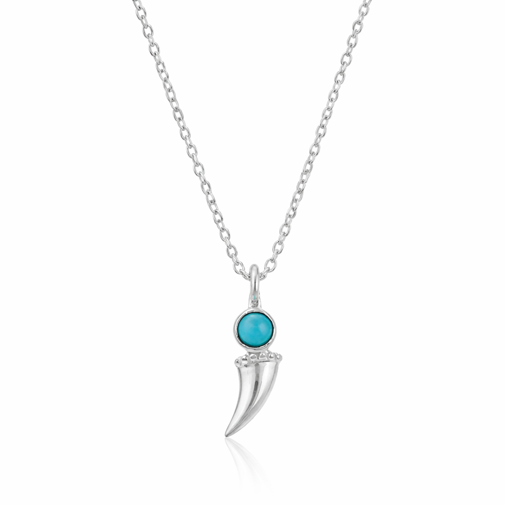 Mia Sterling Silver Blue Magnesite Necklace