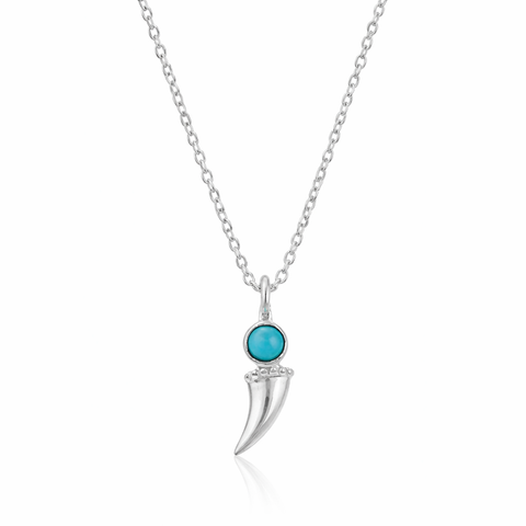 Mia Sterling Silver Blue Magnesite Necklace