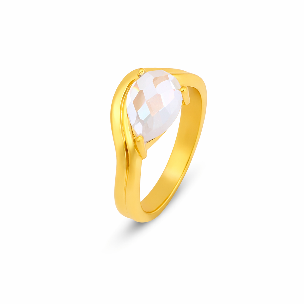Aiko Sterling Silver White Cubic Zirconia Ring