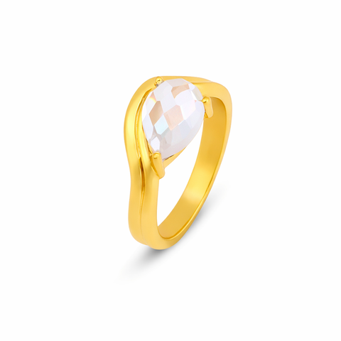 Aiko Sterling Silver White Cubic Zirconia Ring