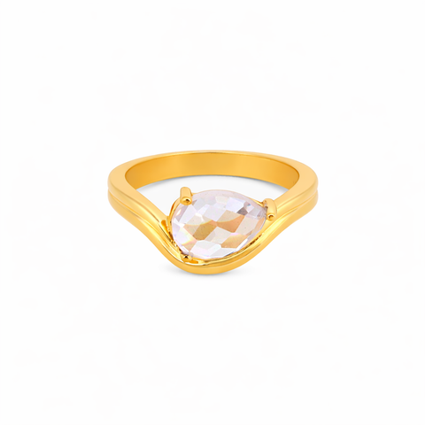 Aiko Sterling Silver White Cubic Zirconia Ring