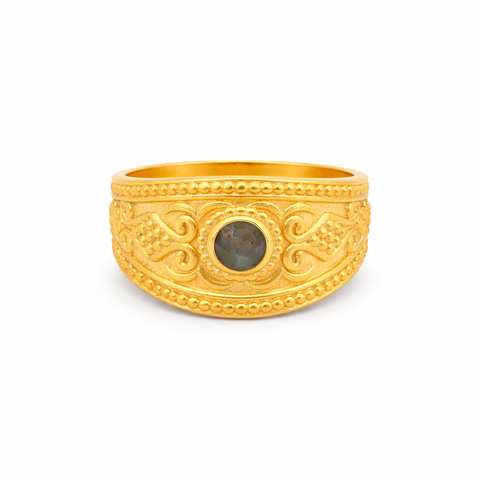 Rumi Sterling Silver Labradorite Elegant Ring