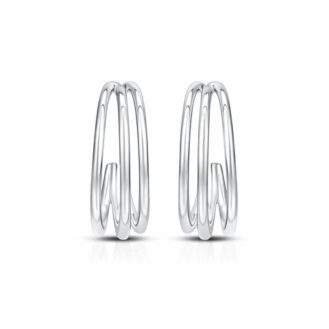 Diya Silver Hoop Earrings