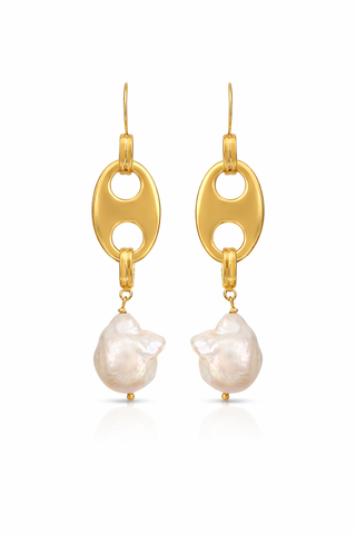 Rina Silver Pearl Earrings