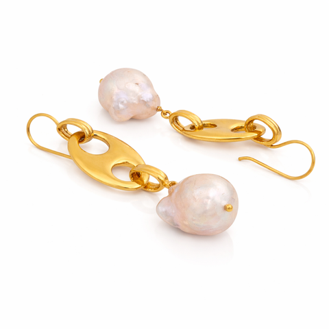Rina Silver Pearl Earrings