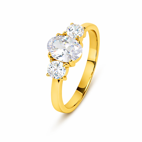 Lyn Silver Diamond Adjustable Ring