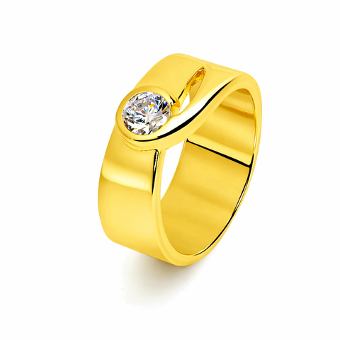 Loe Silver Diamond Adjustable Ring