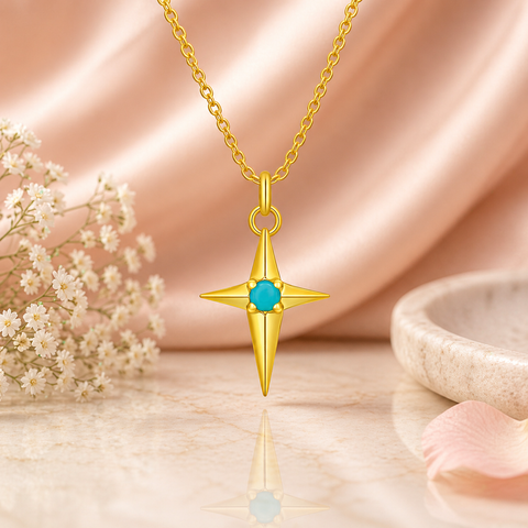 Lily Silver Magnesite Necklace