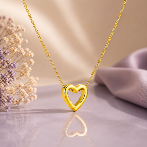 Anna Silver Heart Necklace