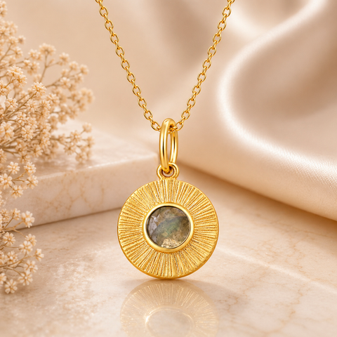 Thea Silver Labradorite Necklace