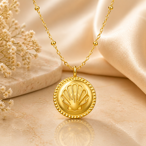 Zoe Silver Shell Necklace