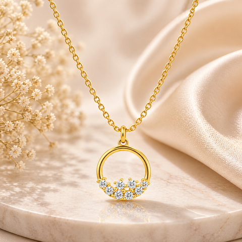 Jia Silver Zirconia Necklace