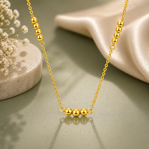 Anna Silver Beads Necklace
