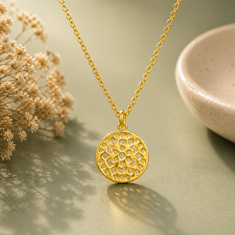 Rin Silver Floral Necklace