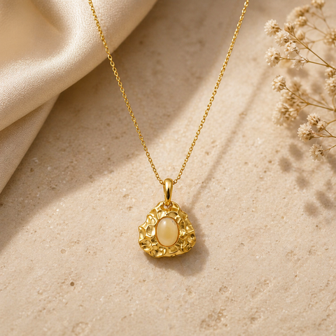Eira Silver Opal Necklace