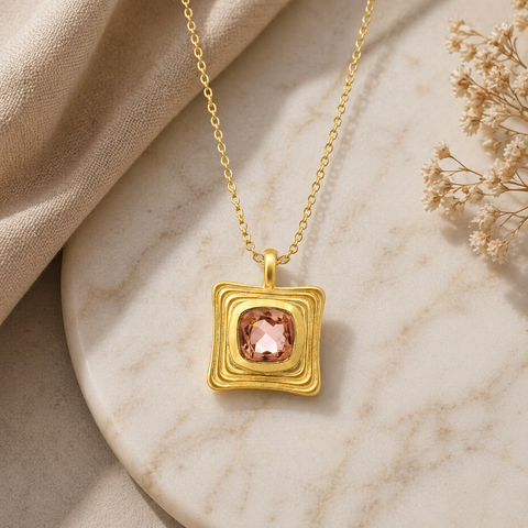 Luna Silver Morganite Necklace