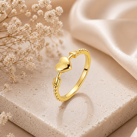 Zia Silver Heart Adjustable Ring