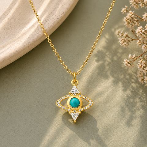 Zoe Silver Eye Necklace