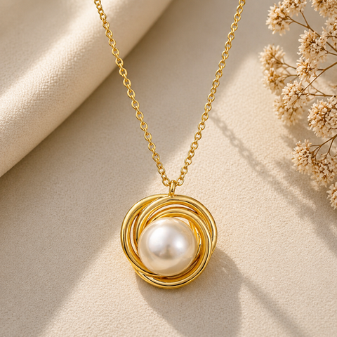 Mia Silver Pearl Necklace