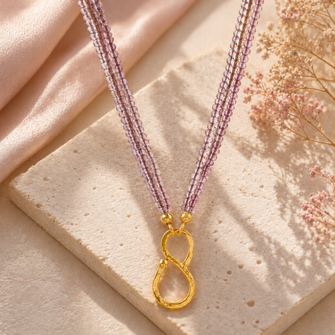 Cleo Silver Quartz Necklace
