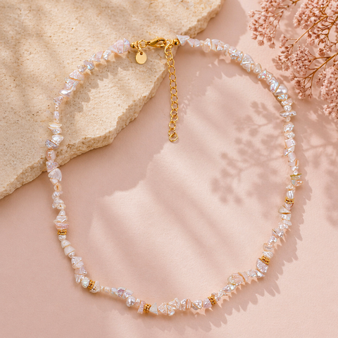 Luna Silver Pearl Necklace