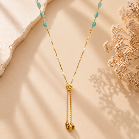 Lia Silver Amazonite Necklace