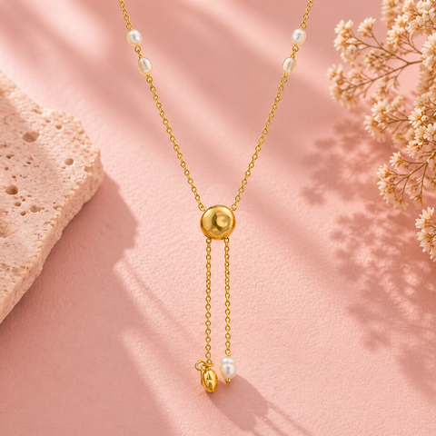 Eva Silver Pearl Necklace