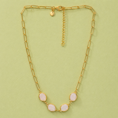 Ela Silver Moonstone Necklace