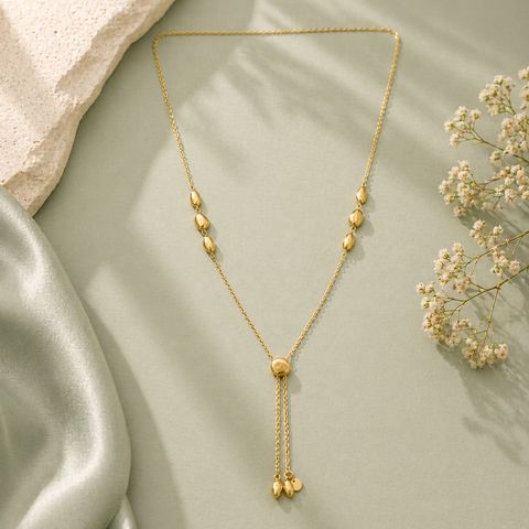Cora Silver Slider Necklace