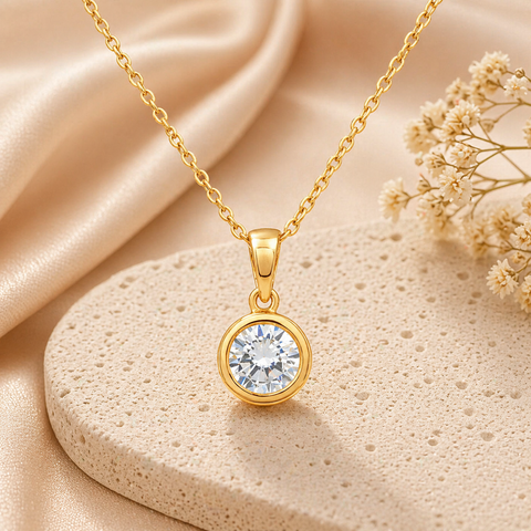 Gyra Silver Diamond Necklace